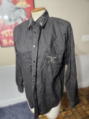 VTG 80s Gitano Embroidered Western Shirt Medium